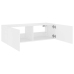 Mueble de TV de pared con luces LED blanco 100x35x31 cm