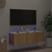 vidaXL Mueble de TV de pared con luces LED roble Sonoma 100x35x31 cm