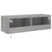 Mueble de TV de pared con luces LED gris Sonoma 100x35x31 cm