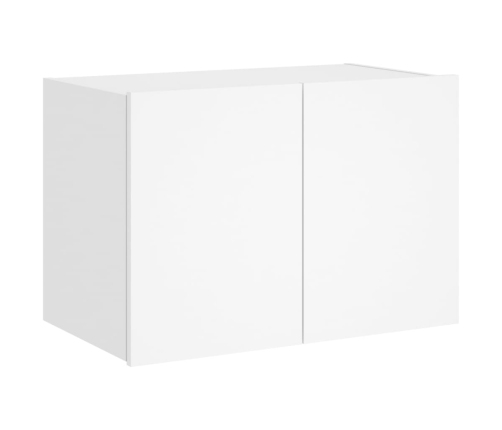 Mueble de TV de pared con luces LED blanco 60x35x41 cm