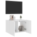 Mueble de TV de pared con luces LED blanco 60x35x41 cm