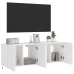 Muebles de TV de pared con luces LED 2 uds blanco 60x35x41 cm