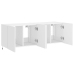 Muebles de TV de pared con luces LED 2 uds blanco 60x35x41 cm