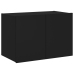 Mueble de TV de pared con luces LED negro 60x35x41 cm