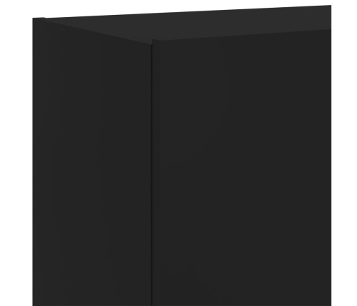 Mueble de TV de pared con luces LED negro 60x35x41 cm