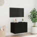 Mueble de TV de pared con luces LED negro 60x35x41 cm