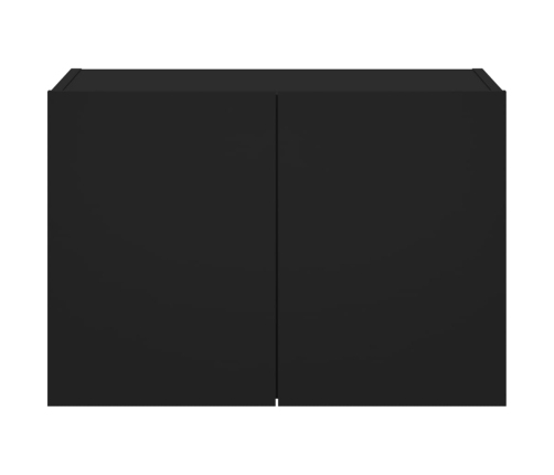 Mueble de TV de pared con luces LED negro 60x35x41 cm