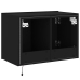 Mueble de TV de pared con luces LED negro 60x35x41 cm