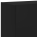 Muebles de TV de pared con luces LED 2 uds negro 60x35x41 cm