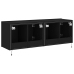 Muebles de TV de pared con luces LED 2 uds negro 60x35x41 cm