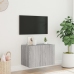 vidaXL Mueble de TV de pared con luces LED gris Sonoma 60x35x41 cm