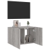 Mueble de TV de pared con luces LED gris Sonoma 60x35x41 cm