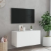 Mueble de TV de pared con luces LED blanco 80x35x41 cm