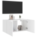 Mueble de TV de pared con luces LED blanco 80x35x41 cm