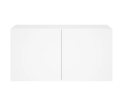 Mueble de TV de pared con luces LED blanco 80x35x41 cm