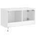 Mueble de TV de pared con luces LED blanco 80x35x41 cm