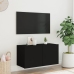 Mueble de TV de pared con luces LED negro 80x35x41 cm