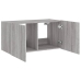 Mueble de TV de pared con luces LED gris Sonoma 80x35x41 cm