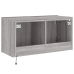 Mueble de TV de pared con luces LED gris Sonoma 80x35x41 cm