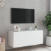 Mueble de TV de pared con luces LED blanco 100x35x41 cm