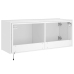 Mueble de TV de pared con luces LED blanco 100x35x41 cm