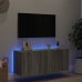 Mueble de TV de pared con luces LED gris Sonoma 100x35x41 cm