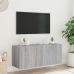 Mueble de TV de pared con luces LED gris Sonoma 100x35x41 cm