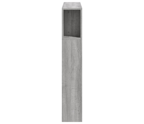 Cabecero LED madera ingeniería gris Sonoma 100x18,5x103,5 cm