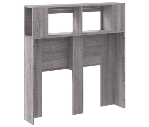 Cabecero LED madera ingeniería gris Sonoma 100x18,5x103,5 cm