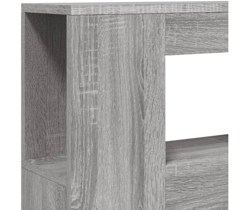 Cabecero LED madera ingeniería gris Sonoma 100x18,5x103,5 cm