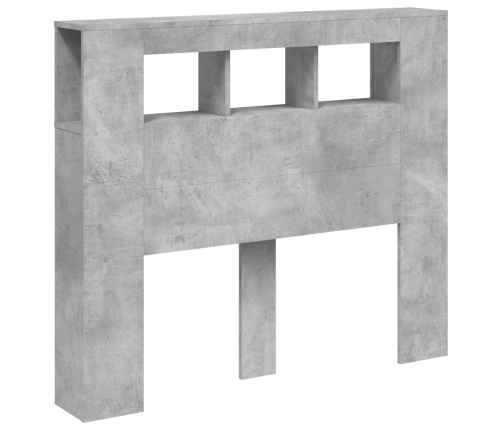 Cabecero LED madera ingeniería gris hormigón 120x18,5x103,5 cm