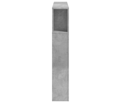 Cabecero LED madera ingeniería gris hormigón 120x18,5x103,5 cm