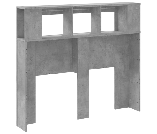 Cabecero LED madera ingeniería gris hormigón 120x18,5x103,5 cm