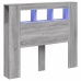 Cabecero LED madera ingeniería gris Sonoma 120x18,5x103,5 cm