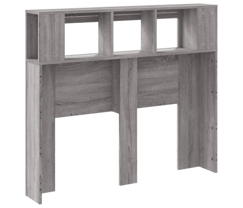 Cabecero LED madera ingeniería gris Sonoma 120x18,5x103,5 cm