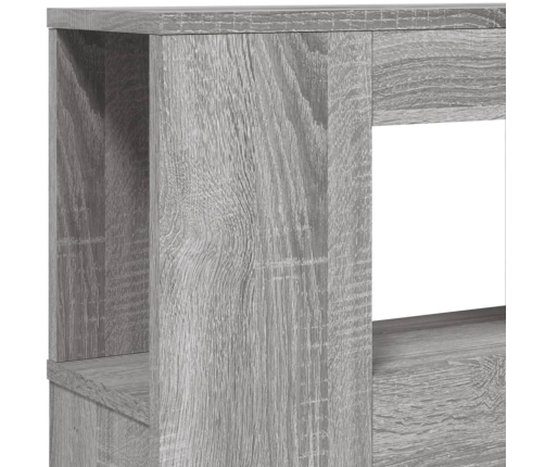 Cabecero LED madera ingeniería gris Sonoma 120x18,5x103,5 cm