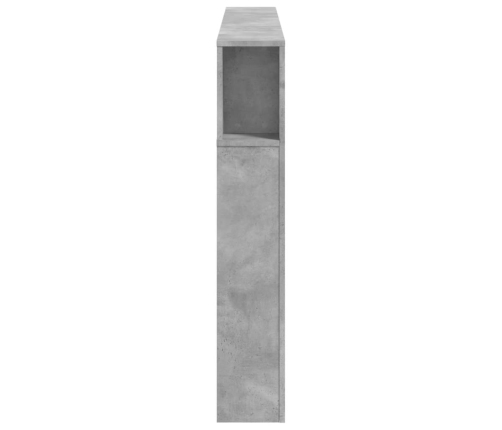 Cabecero LED madera ingeniería gris hormigón 160x18,5x103,5 cm