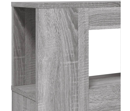 Cabecero LED madera ingeniería gris Sonoma 160x18,5x103,5 cm