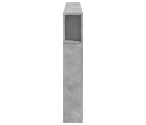 Cabecero LED madera ingeniería gris hormigón 180x18,5x103,5 cm