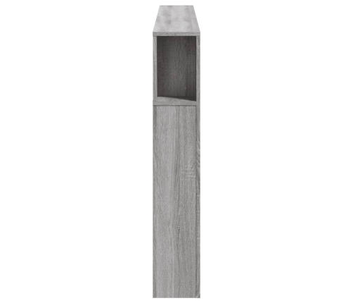 Cabecero LED madera ingeniería gris Sonoma 180x18,5x103,5 cm