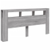 Cabecero LED madera ingeniería gris Sonoma 200x18,5x103,5 cm