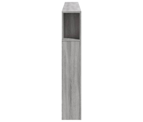 Cabecero LED madera ingeniería gris Sonoma 200x18,5x103,5 cm