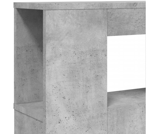 Cabecero LED madera ingeniería gris hormigón 220x18,5x103,5 cm