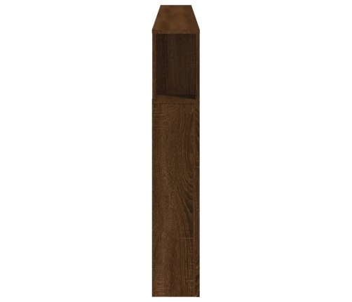 Cabecero LED madera ingeniería roble marrón 220x18,5x103,5 cm