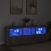 Aparador con luces LED gris Sonoma 181,5x37x67 cm