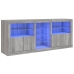 Aparador con luces LED gris Sonoma 162x37x67 cm