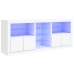 Aparador con luces LED blanco 181,5x37x67 cm