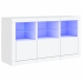 Aparador con luces LED blanco 123x37x67 cm