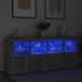 Aparador con luces LED gris Sonoma 163x37x67 cm