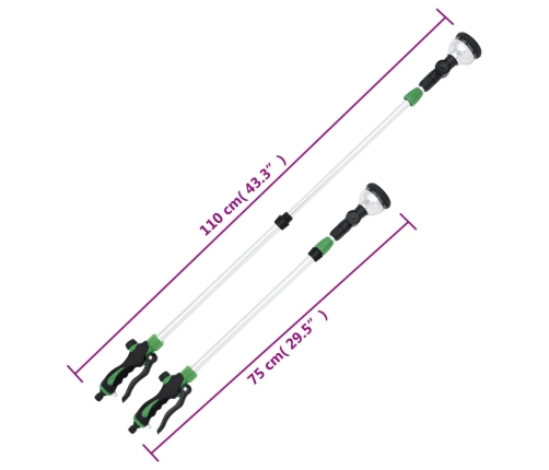 Lanza pulverizadora telescópica con 10 patrones 75-110 cm